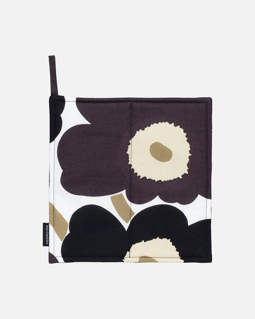 Pieni Unikko Pot Holder - Black/Ecru