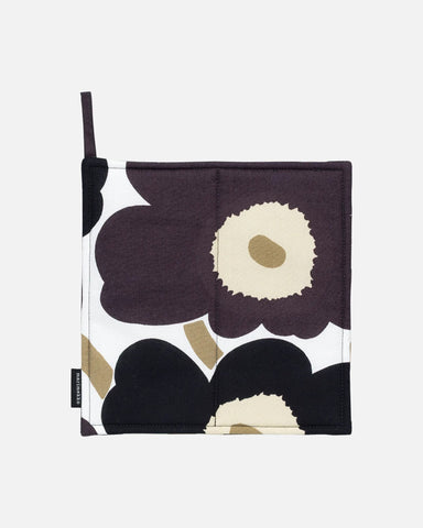 Pieni Unikko Pot Holder - Black/Ecru