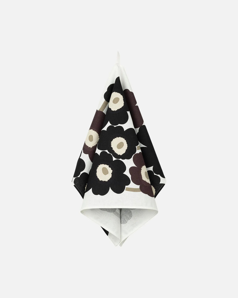 Unikko Kitchen Towel - Black/Ecru