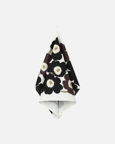Unikko Kitchen Towel - Black/Ecru