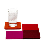 Bierfilzl Square Felt Coaster Set