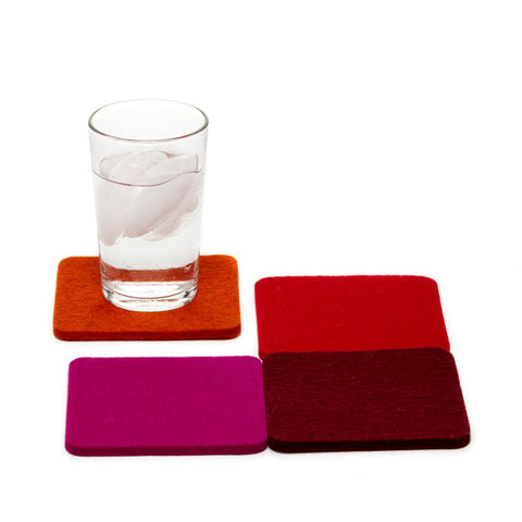 Bierfilzl Square Felt Coaster Set