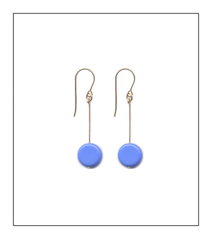 Periwinkle Circle Drop Earrings
