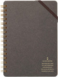Kraft Work Memo Notebook - A6, Charcoal
