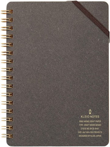 Kraft Work Memo Notebook - A6, Charcoal