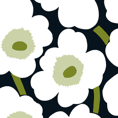 Black & Green Unikko Napkins - Cocktail Size