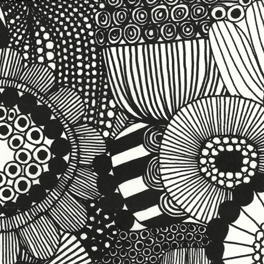 Siirtolapuutarha Black Napkins - Cocktail Size