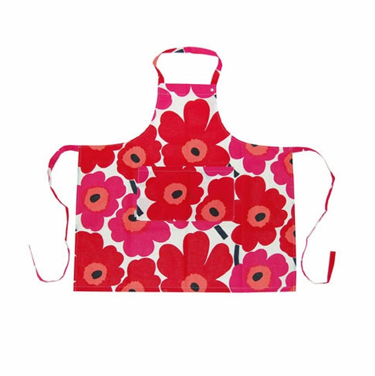 Pieni Unikko Apron - Red & White