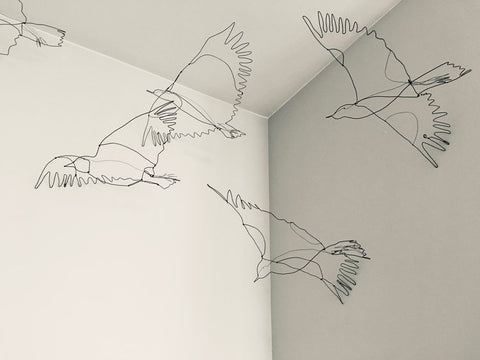 Wire Bird Sculpture - sold individually