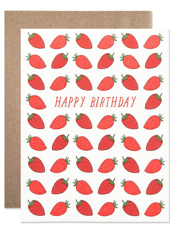 Happy Birthday Strawberries Card