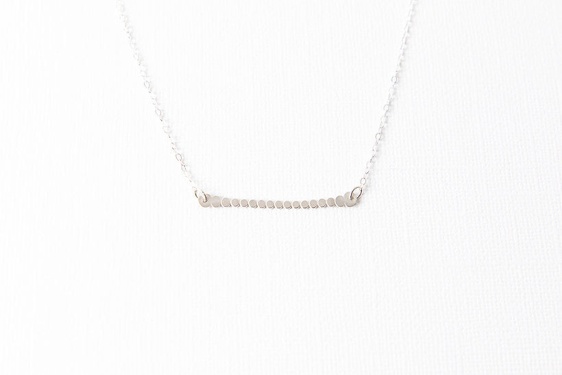 Dot Horizon Necklace - Sterling Silver