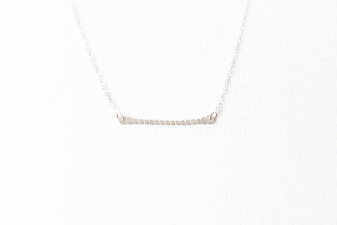Dot Horizon Necklace - Sterling Silver