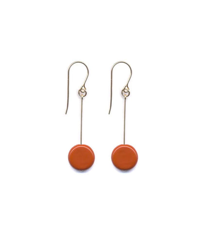 Yam Circle Drop Earrings